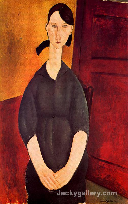 Portrait of Paulette Jourdain by Amedeo Modigliani paintings reproduction